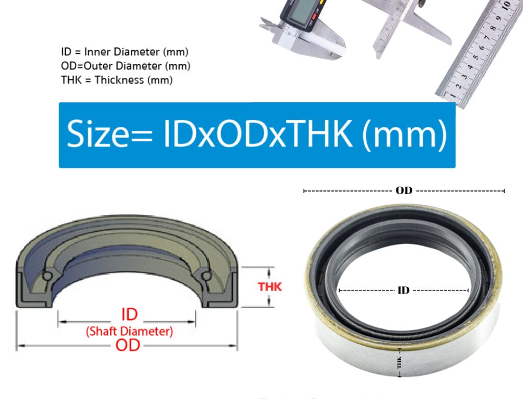 DB oil seal dimensions