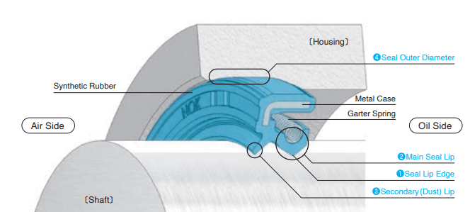 TCY oil seal structure diagram