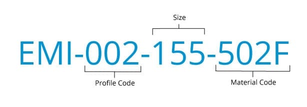 Electromagnetic shielding O-ringsgaskets outline dimensions and part numbers