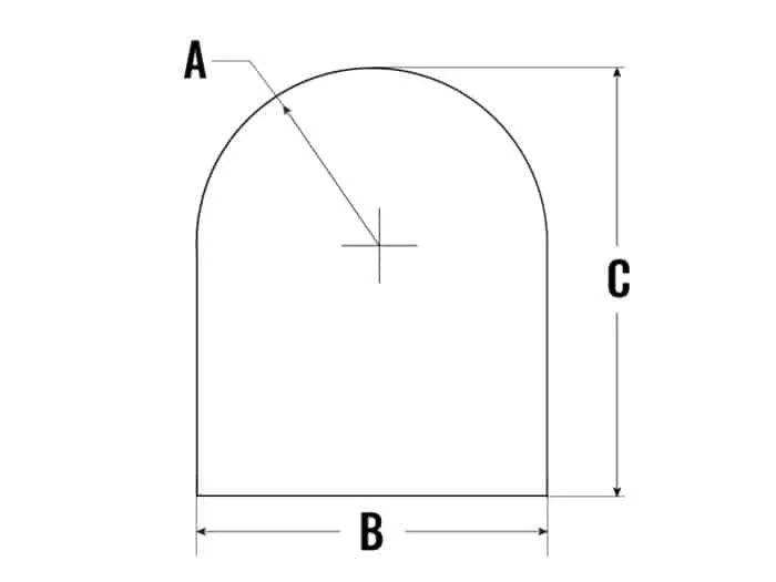 Profile 003 Solid D-shaped extrusion