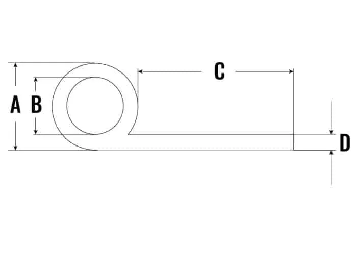 Profile 008 Hollow P-shaped extrusion
