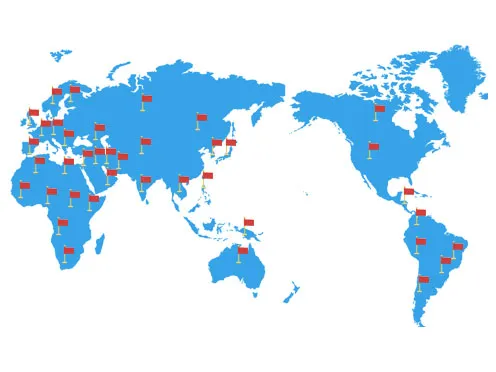 Export Countries And Regions 150+